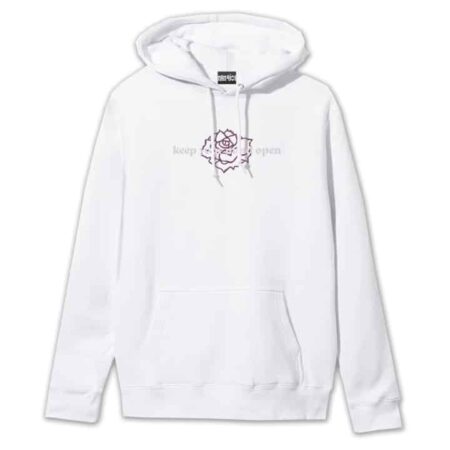 Rose Hoodie Front White MAMPICI