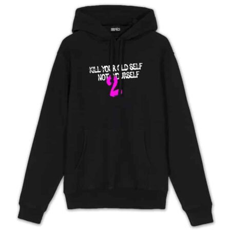 Kill Your Old Self Not Yourself 2 Hoodie Front Black MAMPICI