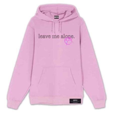 Leave me Alone Hoodie Pink Front MAMPICI