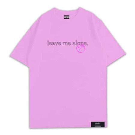 Leave me Alone Tee Pink Front MAMPICI