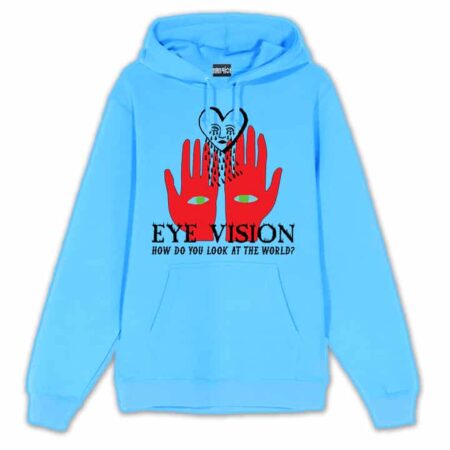No Vision Hoodie Blue Front MAMPICI