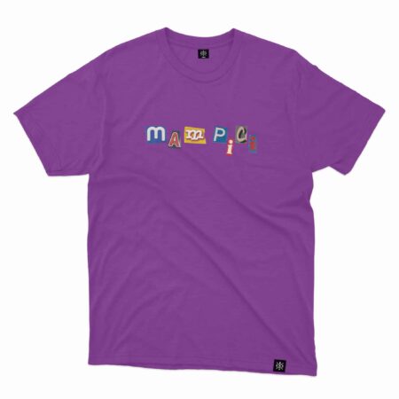 Mampici Letters Tee Purple Front MAMPICI