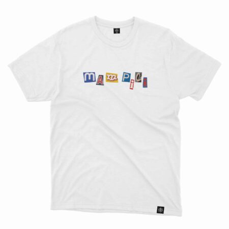 Mampici Letters Tee White Front MAMPICI