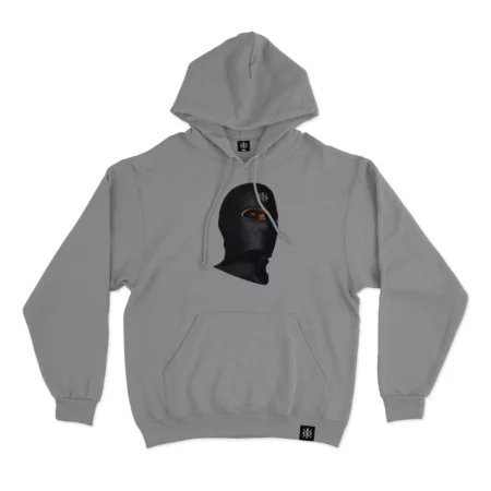 Hoodie No Face Front Grey MAMPICI