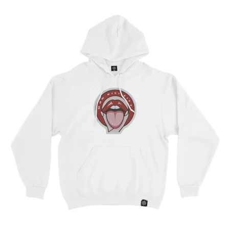 Hoodie Lick White Front MAMPICI