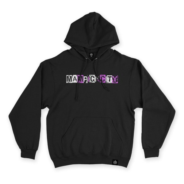 Hoodie Trash Polka Ferrari Pink Front Black MAMPICI