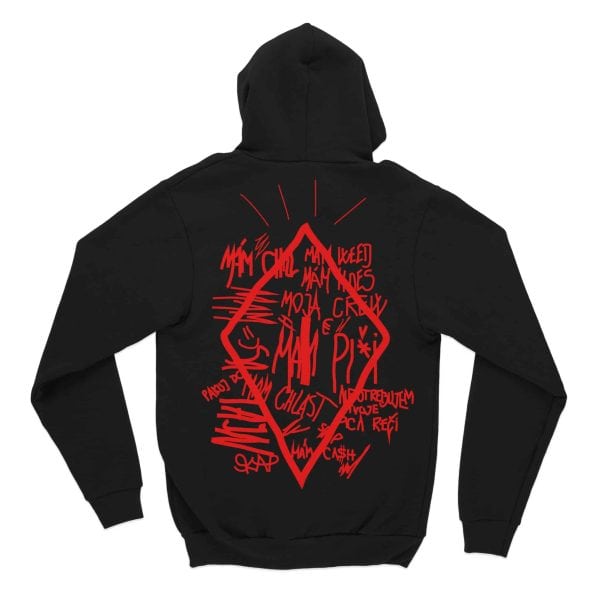 MAM PI*I Hoodie Back Black & Red MAM PICI