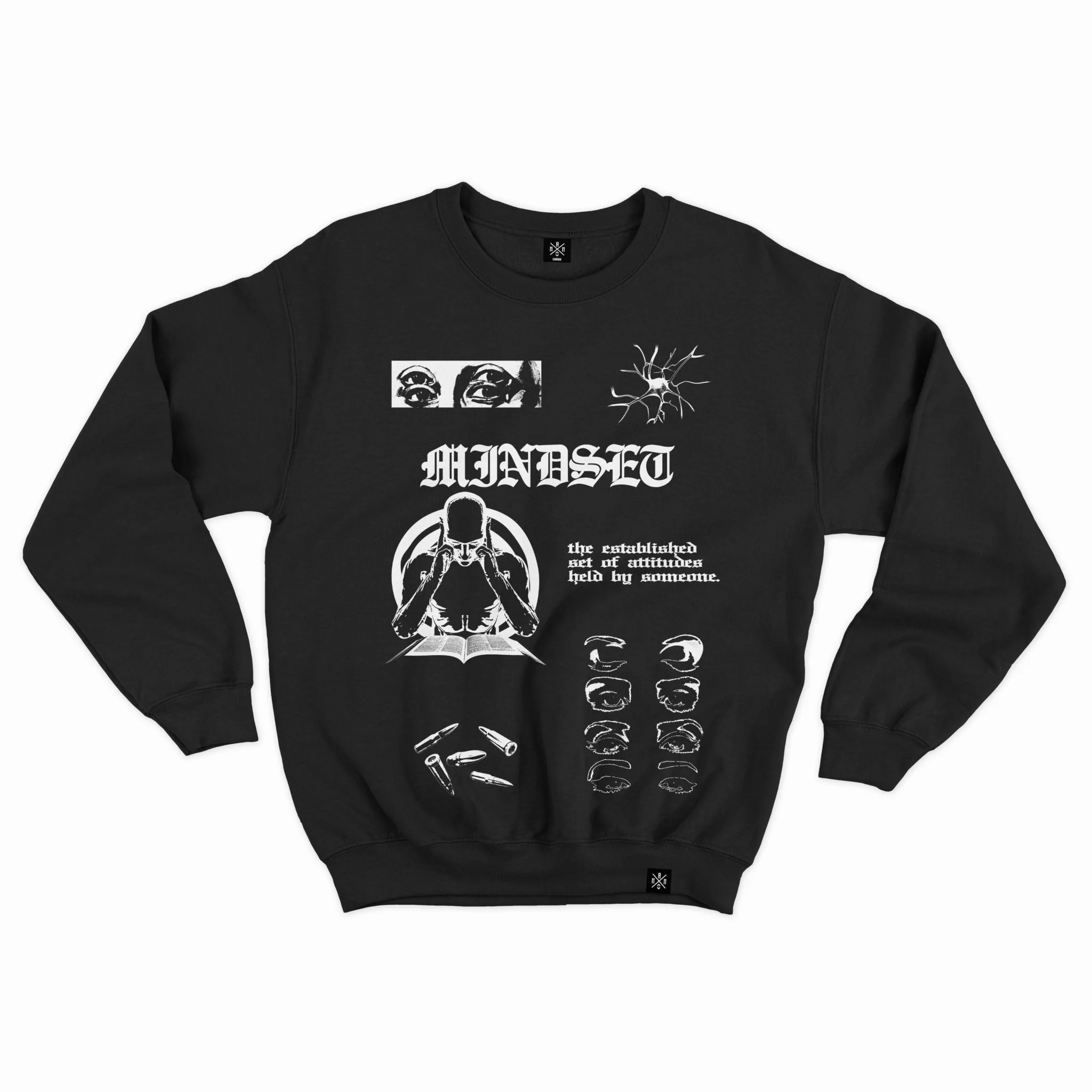 Mindset Crewneck Black Front MAMPICI