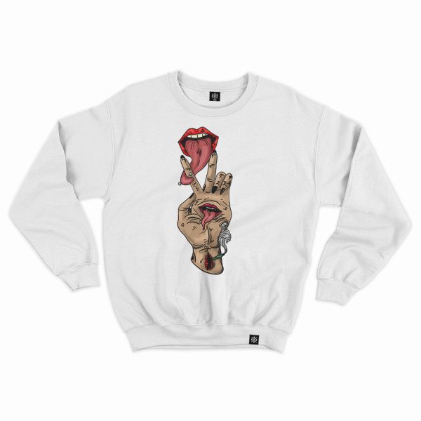 crewneck predokhand biela