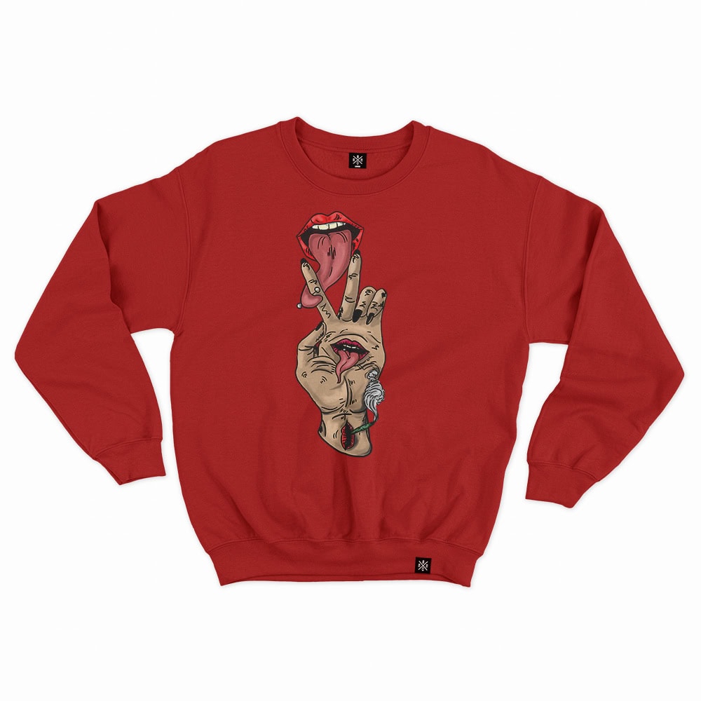 crewneck predokhand red