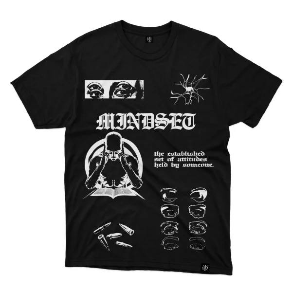 Mindset Tee Black Front MAMPICI
